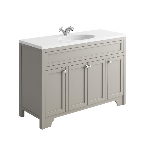 Harrogate - Duchy 1200mm White Vanity Unit Dove Grey