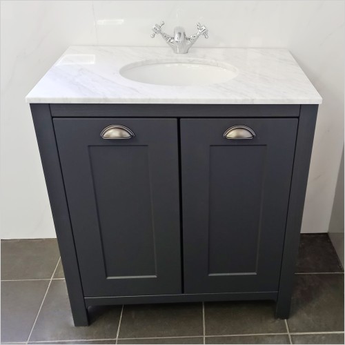 Old England - Soulbury Traditional 800mm Vanity Unit with Marble Worktop