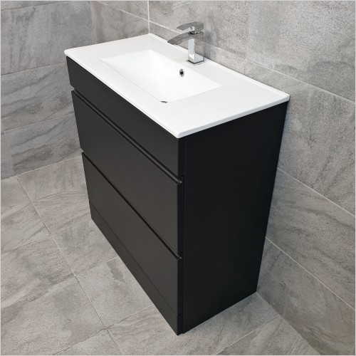 Gems - Moonstone Lucca 800mm Floorstanding Vanity Unit Matt D Grey