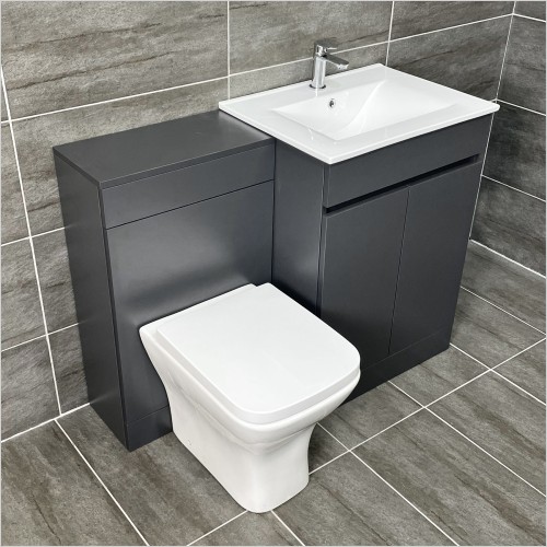 Gems - Moonstone Onyx Deep Graphite 1100mm Vanity Set
